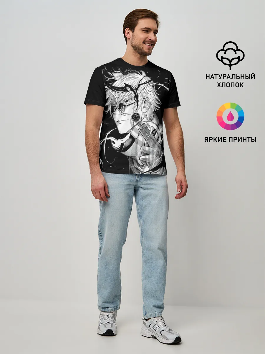 Мужская базовая футболка / Магическая Битва Сатору Гото
