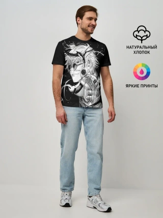 Мужская базовая футболка / Магическая Битва Сатору Гото