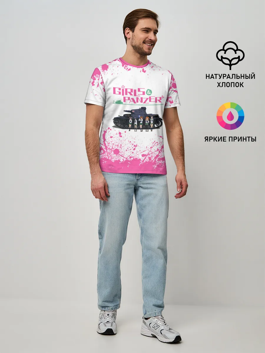 Мужская базовая футболка / Девушки и танки | Pink