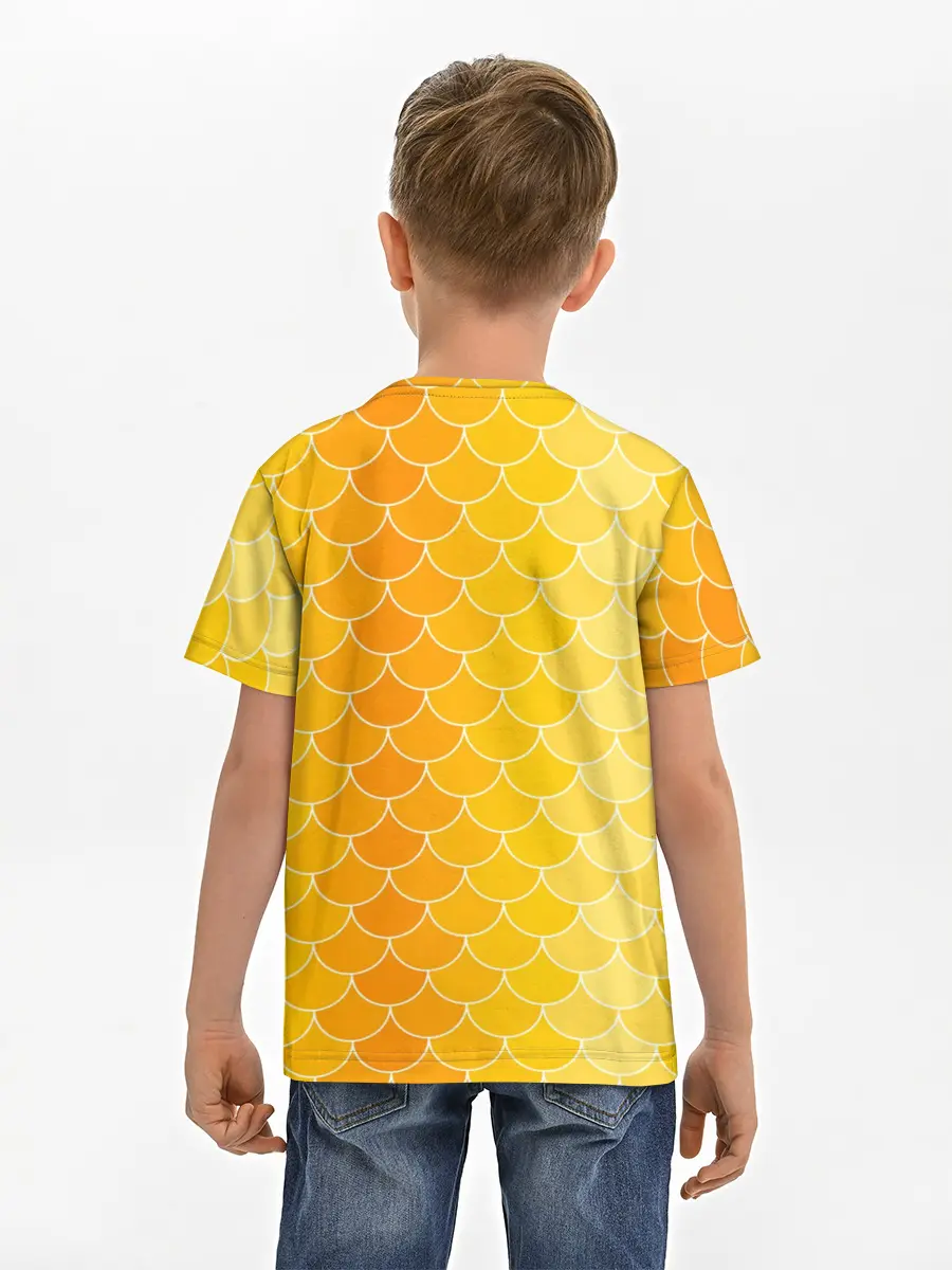 Детская базовая футболка / Желтая чешуя