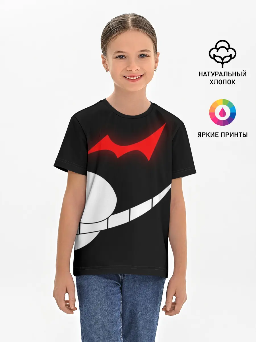 Детская базовая футболка / monokuma пол лица