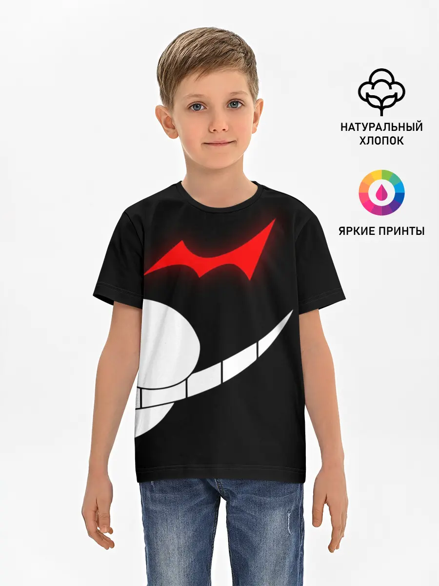 Детская базовая футболка / monokuma пол лица