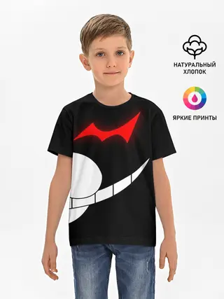 Детская базовая футболка / monokuma пол лица