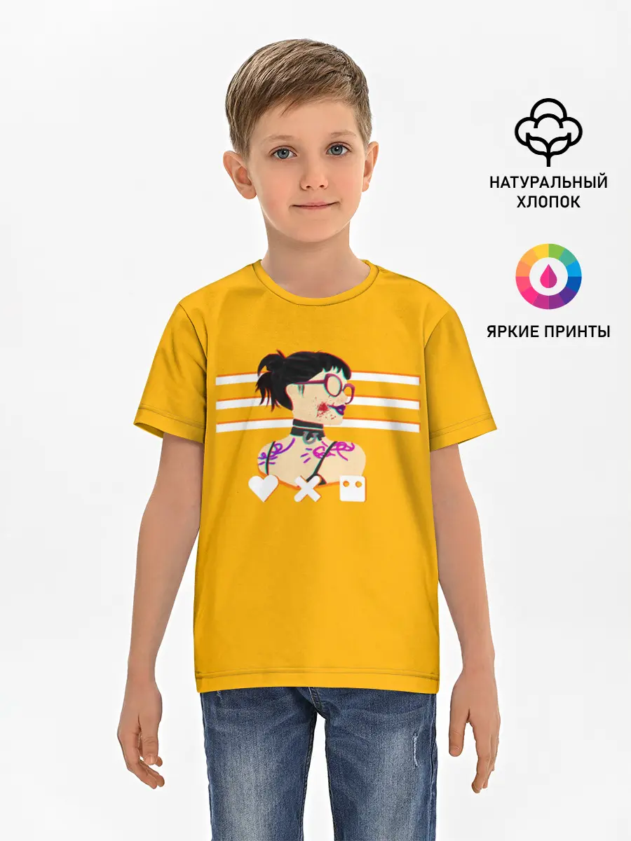 Детская базовая футболка / Love, Death and Robots | Lora Glitch