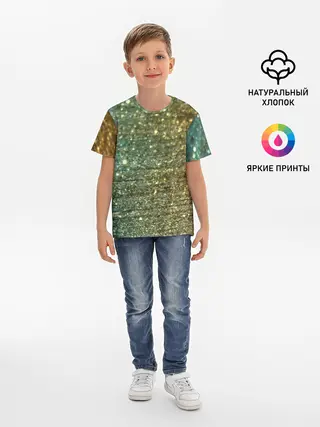 Детская базовая футболка / Бирюзовый блеск