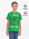 Детская базовая футболка / I hate christmas