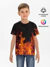 Детская базовая футболка / Огонь с искрами