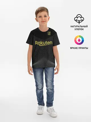 Детская базовая футболка / Барселона Black