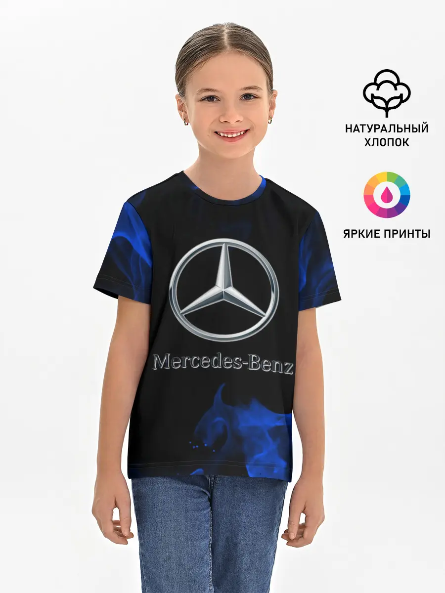 Детская базовая футболка / mercedes