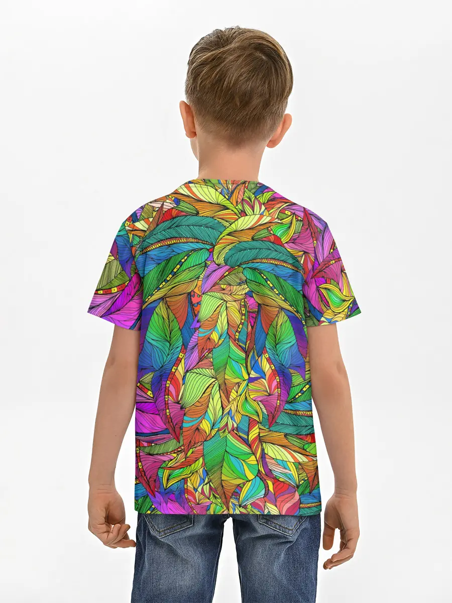 Детская базовая футболка / Лев шаман