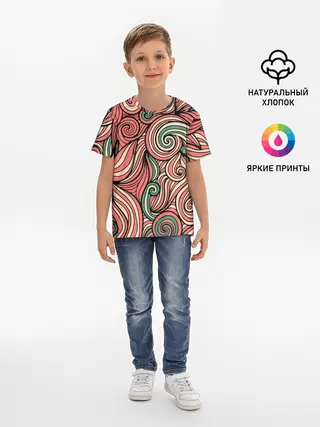 Детская базовая футболка / Алые листья