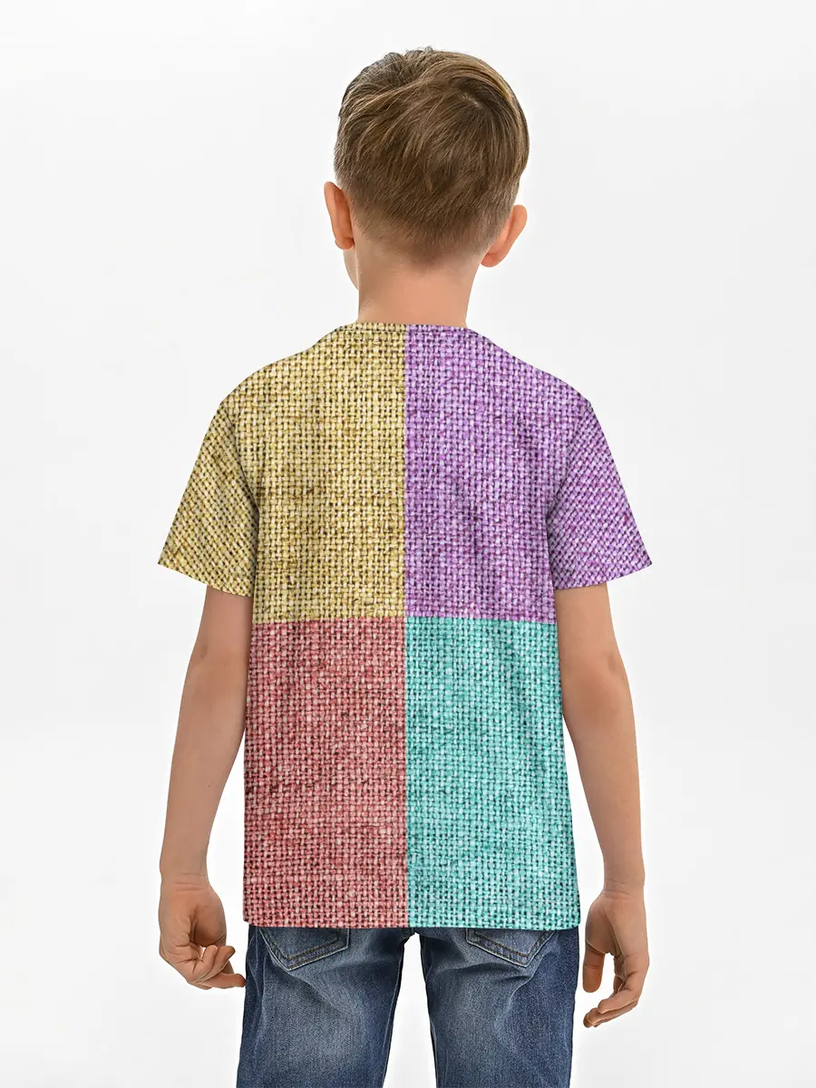 Детская базовая футболка / Burlap Patchwork