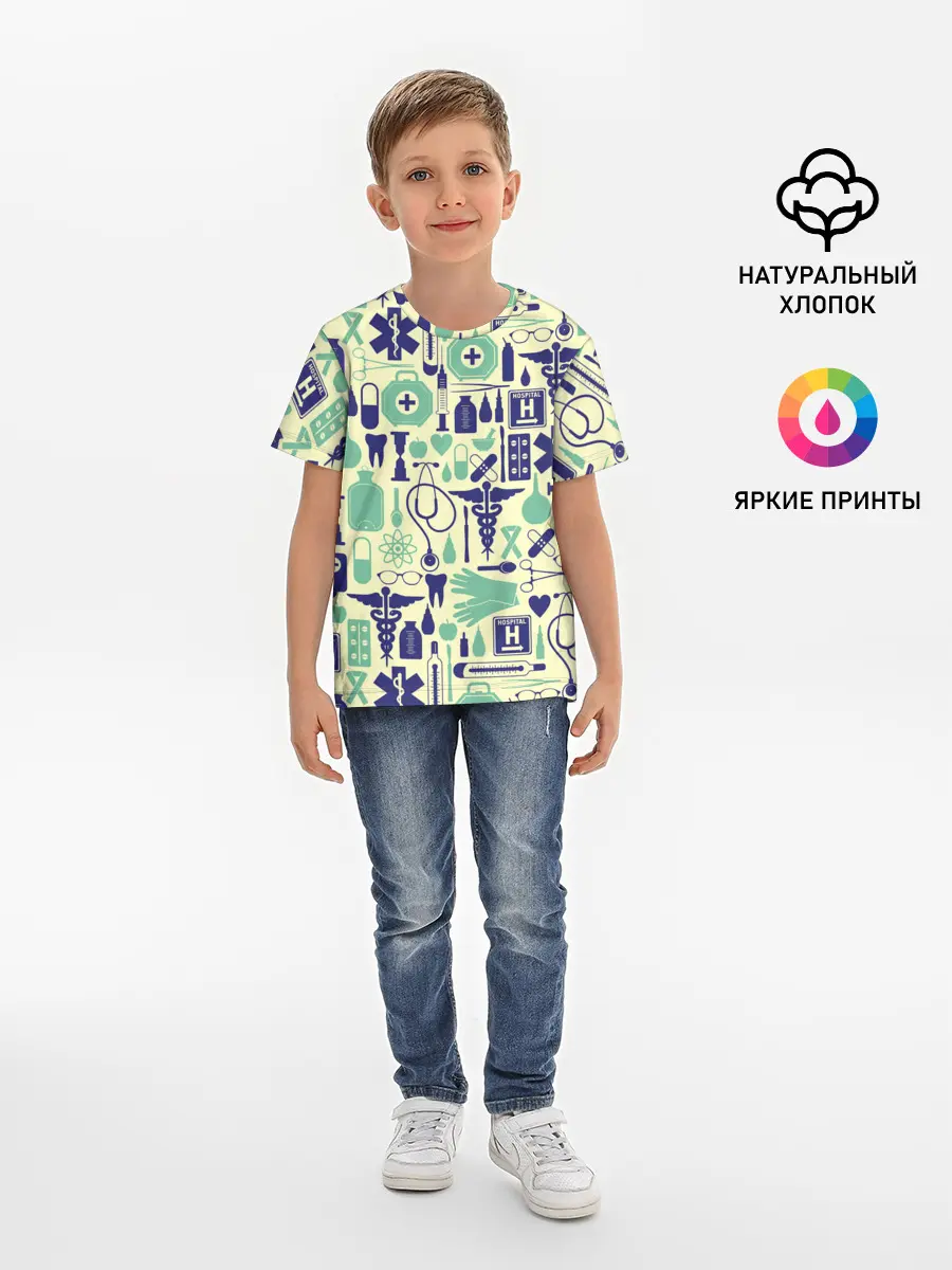 Детская базовая футболка / Медицина | Паттерн