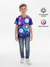 Детская базовая футболка / Неоновые Цветы