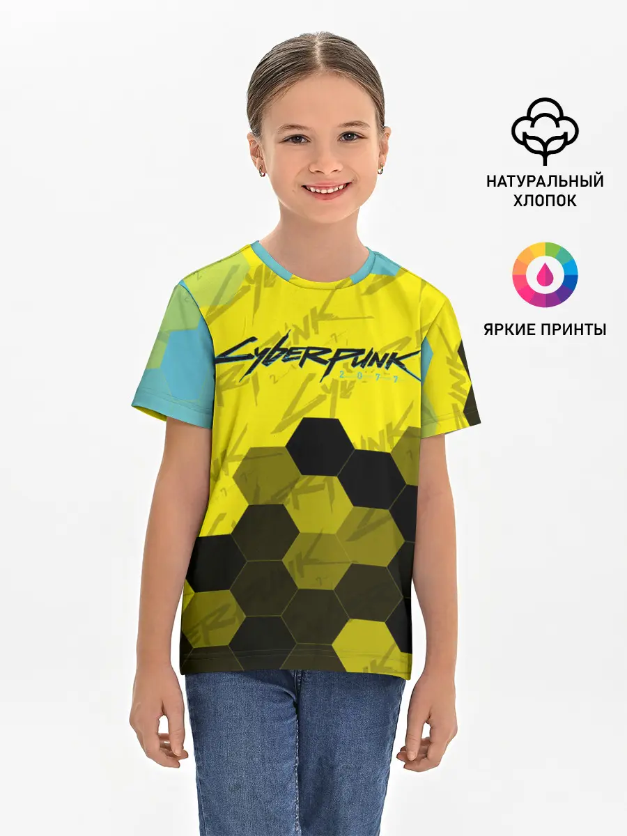 Детская базовая футболка / CYBERPUNK 2077 / Киберпанк