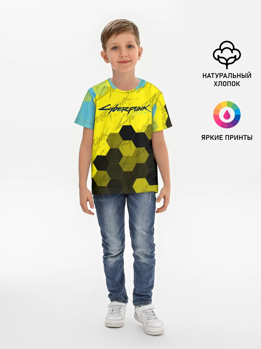 Детская базовая футболка / CYBERPUNK 2077 / Киберпанк
