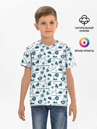 Детская базовая футболка / Зимние виды спорта