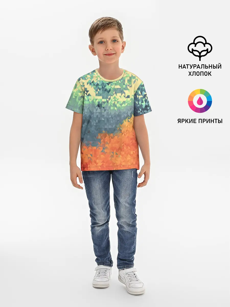 Детская базовая футболка / Стихия: лед и пламя