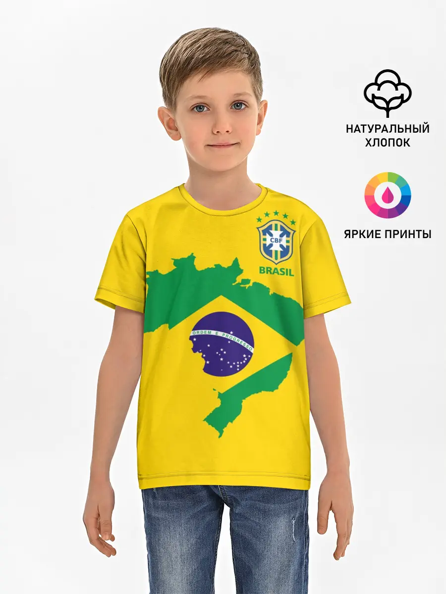 Детская базовая футболка / Бразилия, форма