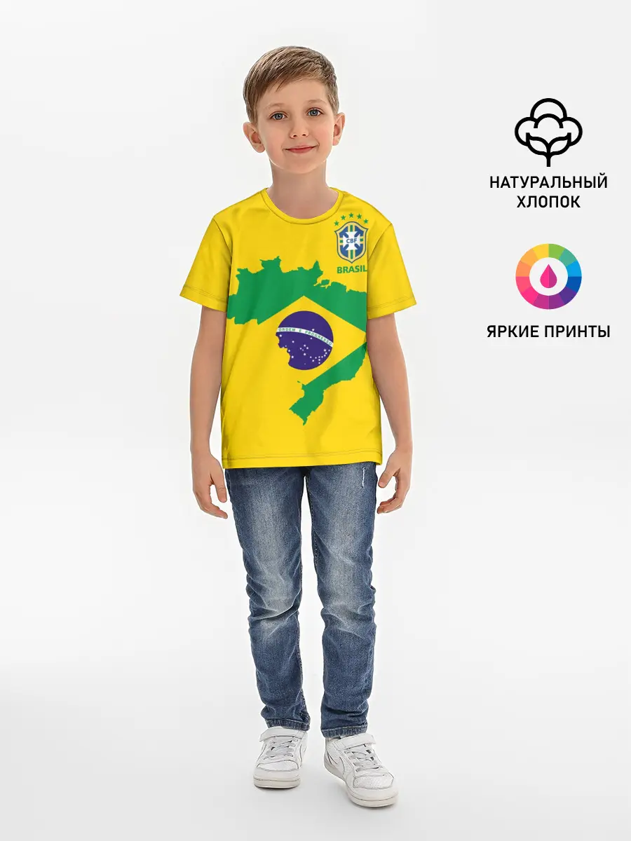 Детская базовая футболка / Бразилия, форма