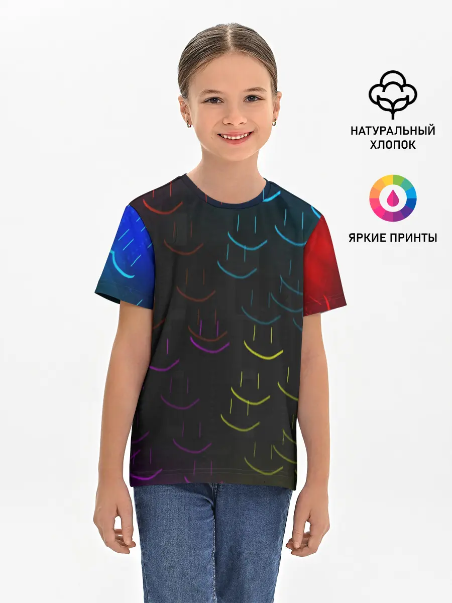 Детская базовая футболка / Rainbow smile