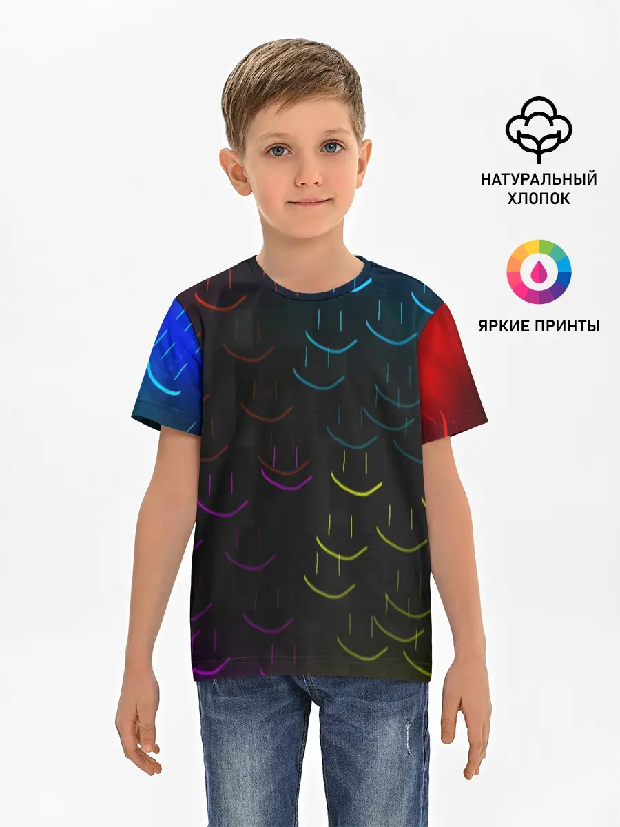Детская базовая футболка / Rainbow smile