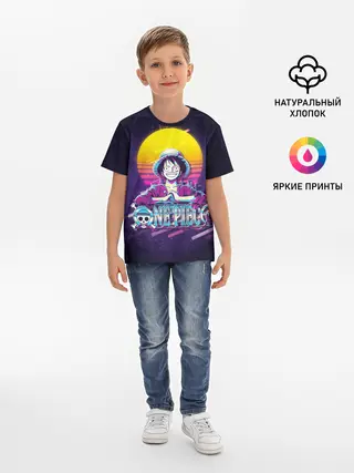 Детская базовая футболка / Neon One Piece