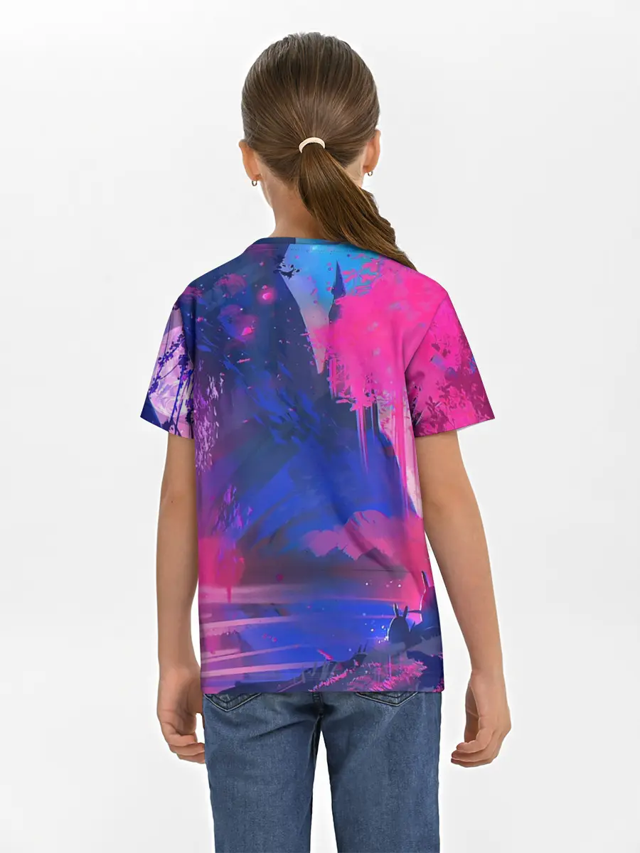 Детская базовая футболка / Неоновые Краски