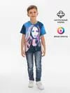 Детская базовая футболка / Девушка с большими глазами