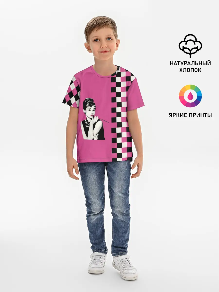 Детская базовая футболка / Энди Уорхолл. Одри Хебберн