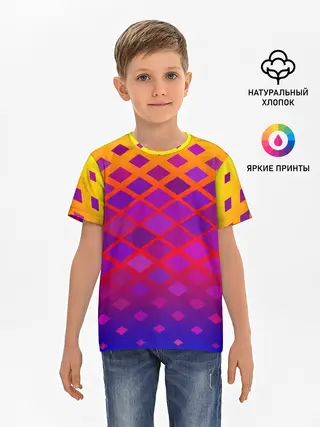 Детская базовая футболка / Красочная Геометрия