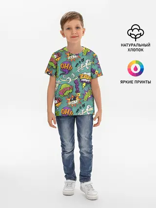 Детская базовая футболка / Pop art comics