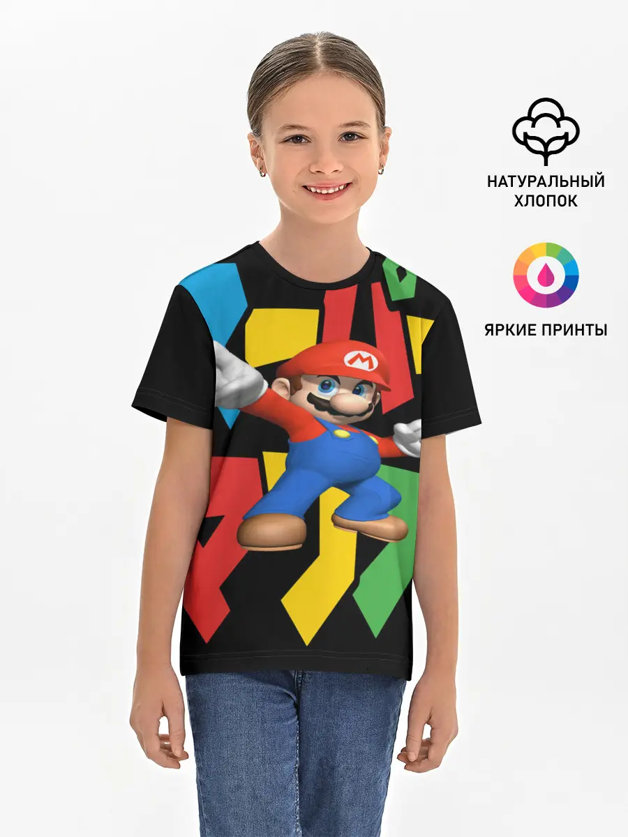 Детская базовая футболка / mario