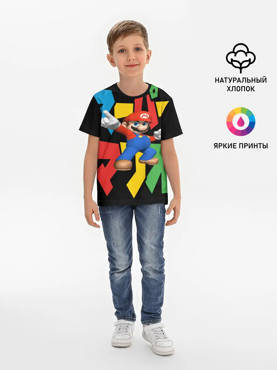 Детская базовая футболка / mario