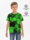 Детская базовая футболка / Зеленые Кляксы