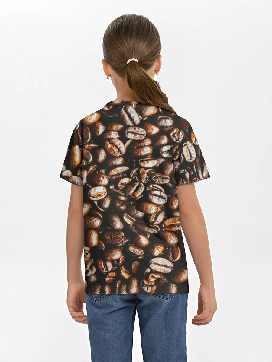 Детская базовая футболка / Зерна Кофе