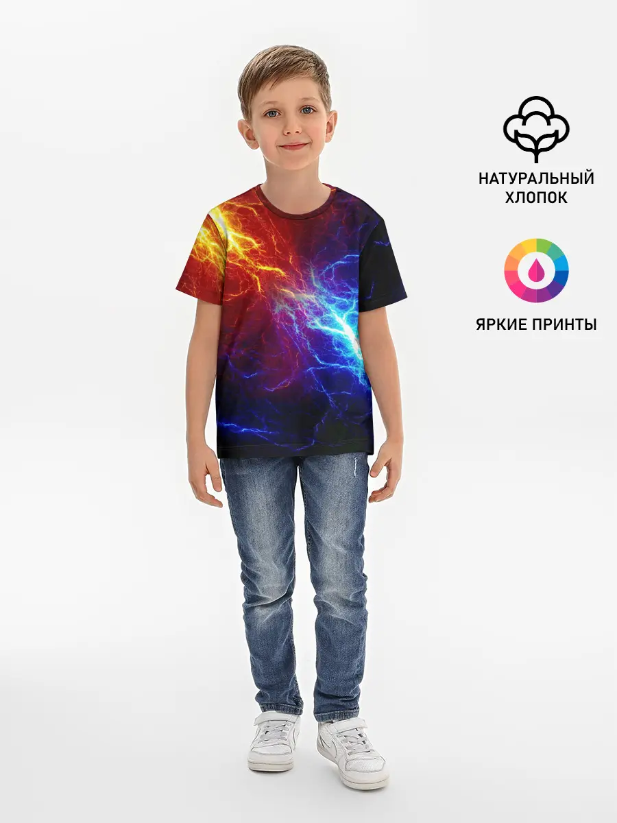Детская базовая футболка / БИТВА МОЛНИЙ / BATTLE FLASH