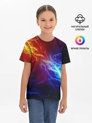 Детская базовая футболка / БИТВА МОЛНИЙ / BATTLE FLASH