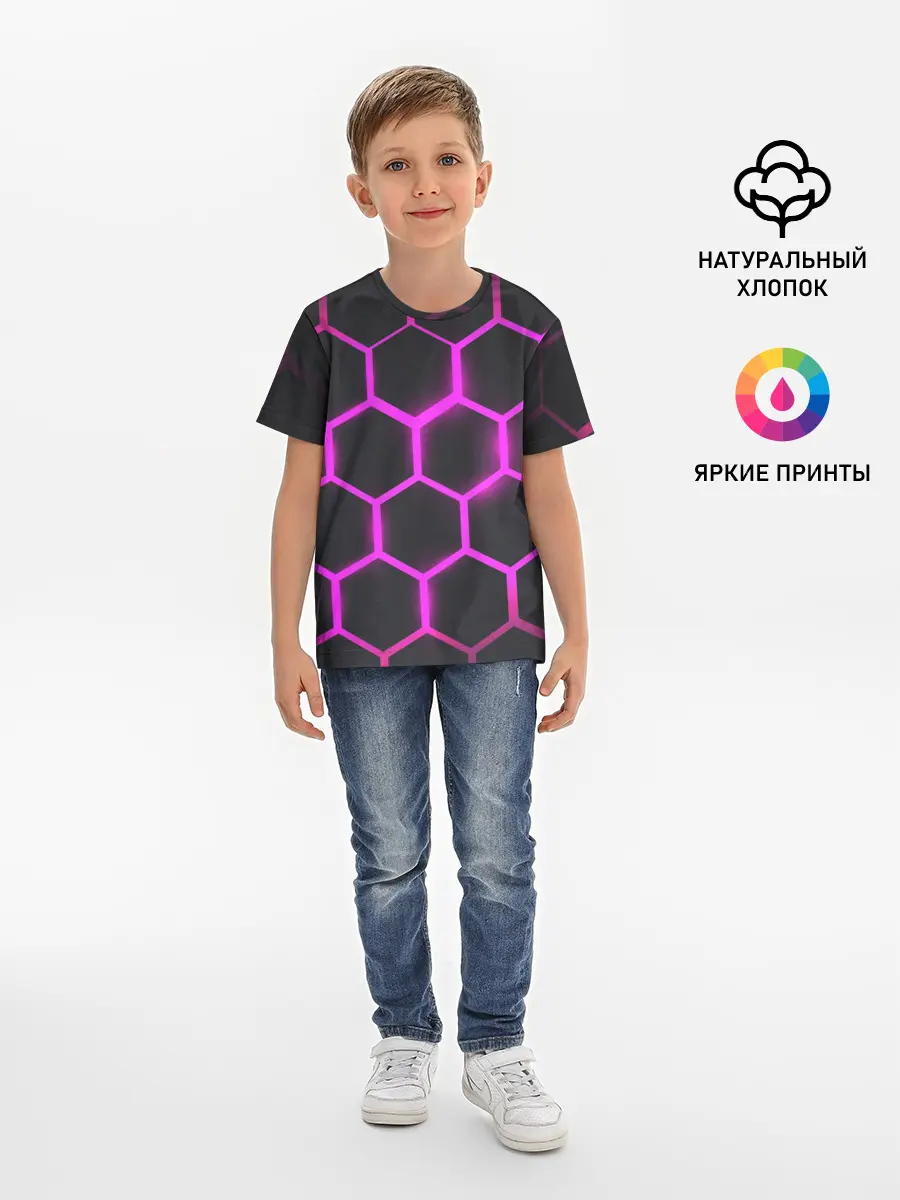 Детская базовая футболка / соты