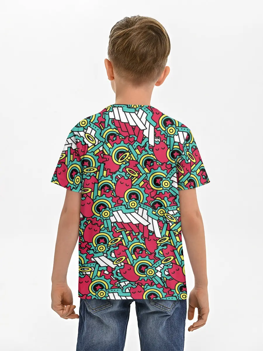 Детская базовая футболка / РЭКИ КЯН ПАТТЕРН | SK8