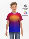 Детская базовая футболка / Размытый оранжево-фиолетовый