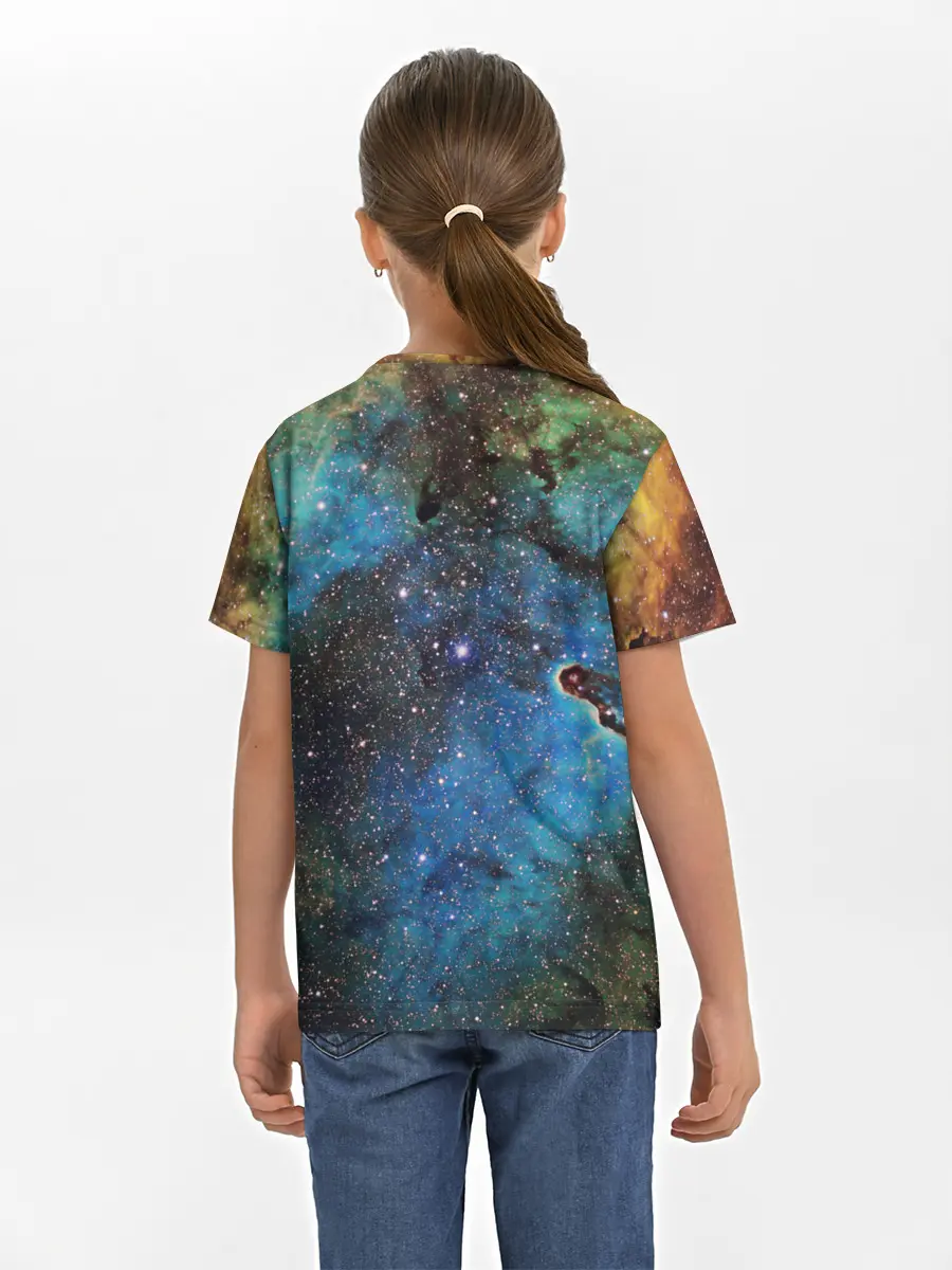 Детская базовая футболка / Туманный космос