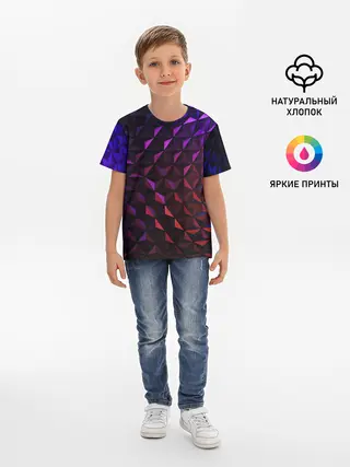 Детская базовая футболка / Неоновая Текстура