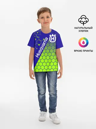 Детская базовая футболка / HUSQVARNA / ХУСКВАРНА / SPORT