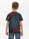 Детская базовая футболка / 3D Dark red & black