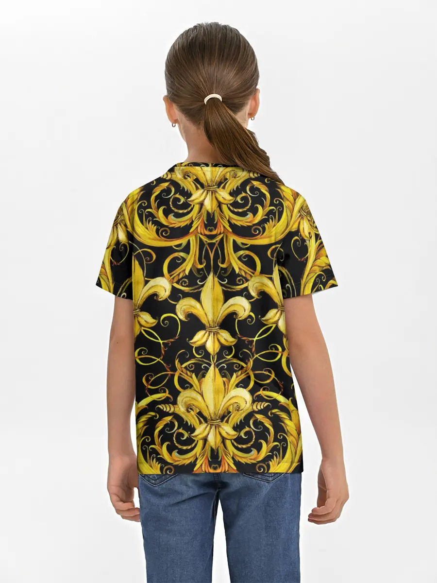 Детская базовая футболка / gold spades