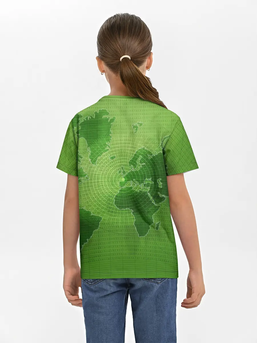 Детская базовая футболка / Карта мира