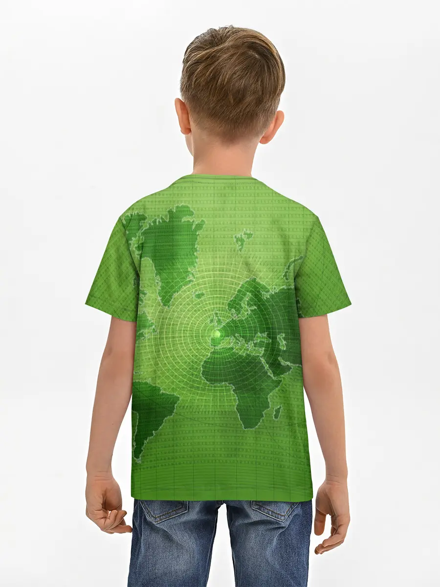 Детская базовая футболка / Карта мира