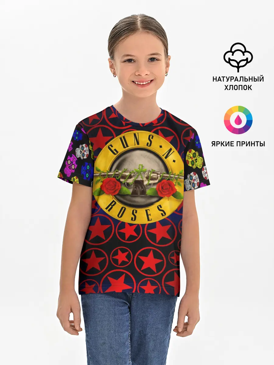Детская базовая футболка / Guns n roses