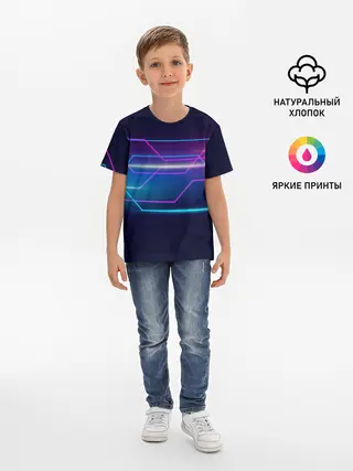 Детская базовая футболка / Лазерные лучи